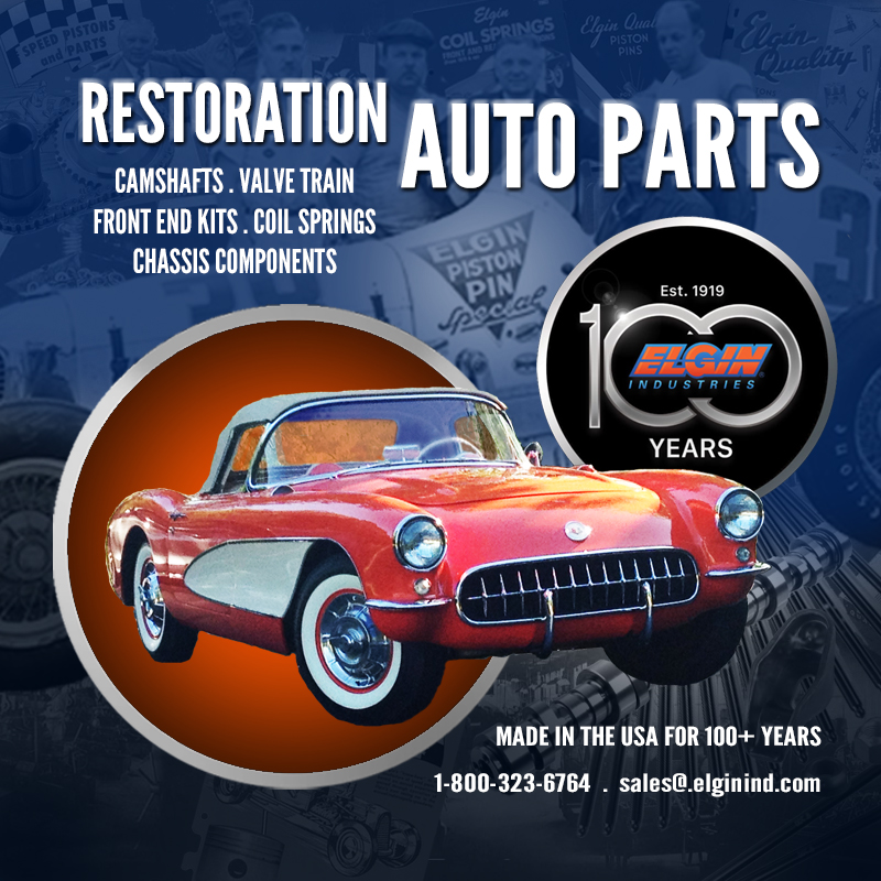 elgin industries front end kit steering suspension coil springs bushings tie rod ends drag links restoration 1957 chevy corvette